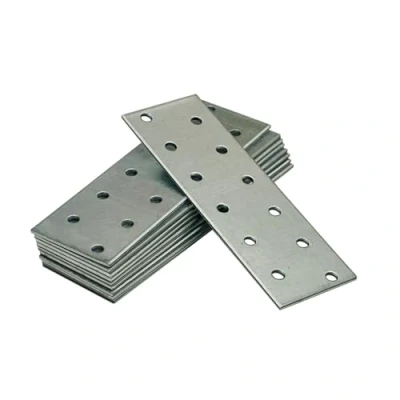 Imagen de OMIDEAS 10 x Placas Perforadas (120 40 2) de Unión Planas Acero Placa montaje Soporte fijación Galvanizado