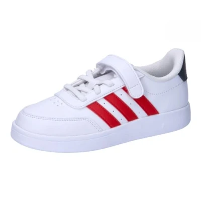 Imagen de adidas BREAKNET 2.0 Shoes Children, Zapatos Bajos Que no Son de fútbol, FTWR White/Better Scarlet/Carbon, 31.5 EU