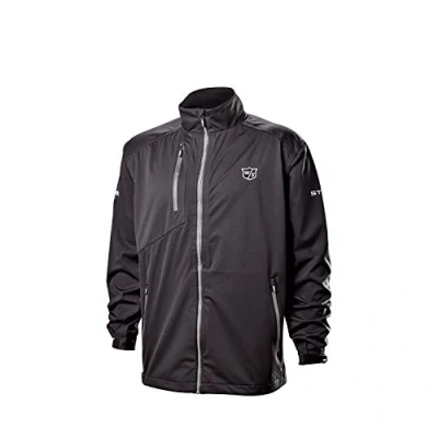Imagen de Wilson STAFF Hombre Chaqueta de golf impermeable, MODEL RAIN JACKET, Poliéster, Negro, Talla XL, WGA700712XL