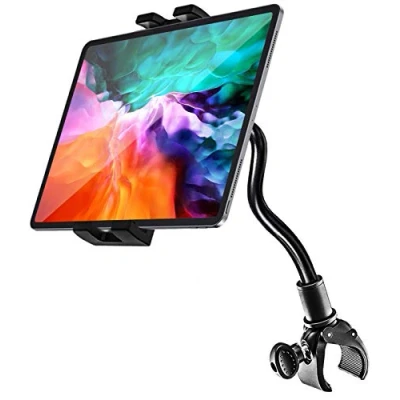 Imagen de Soporte Tablet Cinta de Correr Bicicleta, woleyi Bicicleta Spinning Estática Manillar, Giratorio 360, para iPad Pro 12.9 11 9.7 Air Mini, iPhone Series 4 a 13&quot; Tabletas &amp; Teléfono