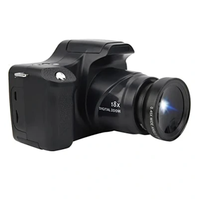 Imagen de cámara DSLR HD con Zoom 18X, Digital telefoto F / 2.9 Pantalla LCD de 3.0 puadas, grabación Video FHD Imagen Alto Rendimiento 24MP (Lente estándar + Gran Angular)