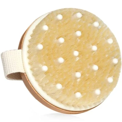 Imagen de SURDOCA Cepillo Exfoliante Corporal para Cepillado en Seco y Ducha, Depurador de Espalda Baño Celulitis Linfáticos, Suave Masaje con Multipoint Massage Tech (Cerdas jabalí)