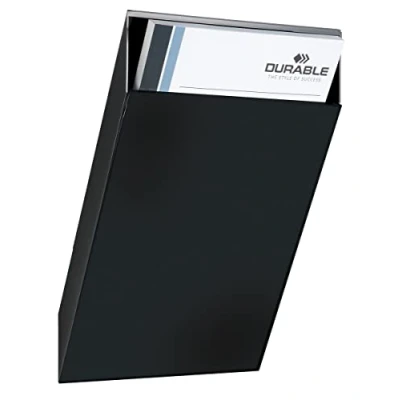 Imagen de Durable 1700760060 Dispensador de folletos Flexiboxx (extensión A4, 240 x 340 135 mm) 1 pieza, negro, Formato retrato A4