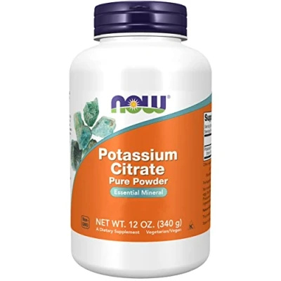 Imagen de Now Foods, Potassium Citrate (Citrato de Potasio), 340g Polvo vegano, Probado en Laboratorio, Minerales, Potasio, Sin Gluten, Soja, Vegetariano