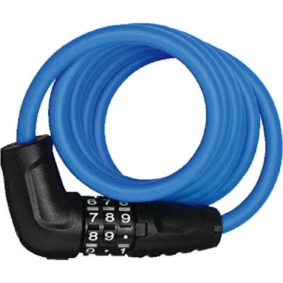 Imagen de ABUS Cerradura de cable en espiral Star 4508C/150 combinación 8 mm grosor Nivel seguridad 2 Azul