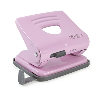 Imagen de Rapesco 1358 Perforadora Metálica de 2 Agujeros 825, 25 Hojas Capacidad, Rosa