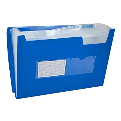 Imagen de Carpeta liderpapel clasificador fuelle 32112 polipropileno din a4 azul transparente 13 departamentos