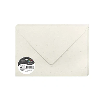 Imagen de Clairefontaine 55013C Pack de 20 sobres pollen engomados (16, 2 x 22, 9 cm, 100 % reciclado, 120 g), color natural