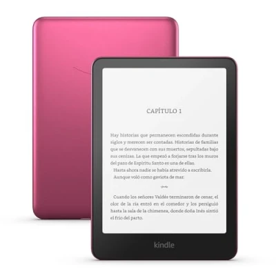 Imagen de Nuevo Kindle Paperwhite Signature Edition (32 GB) de Amazon Nuestro más rápido, con luz frontal autorregulable, carga inalámbrica y semanas batería Frambuesa metalizado