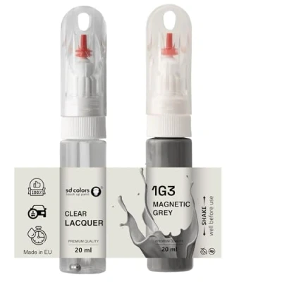 Imagen de SD COLORS Pincel magnético para retoques de color gris 1G3 20 ML, práctico reparación arañazos (pintura+laca)