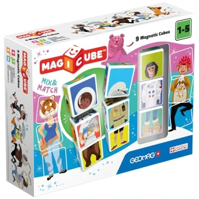 Imagen de Geomag Magicube Match &amp; Mix Juguetes de construcción, Multicolor, 9 Piezas, 124