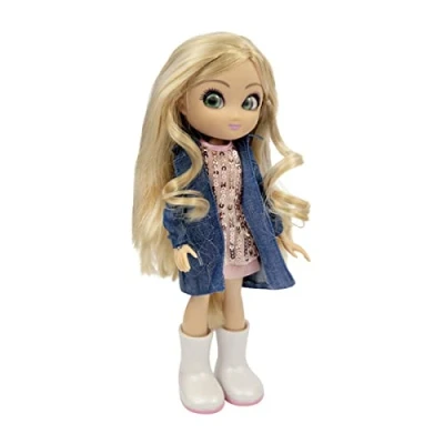 Imagen de UNIQUE EYES Muñeca Amy, Fashion Doll, Ojos Que te siguen de Color Verdes, Vestida con un Estilo Ropa Moderno, Tiene el Pelo Rubio y Largo, Desde 3 años, Modelos Diferentes, Famosa (MYM00100)
