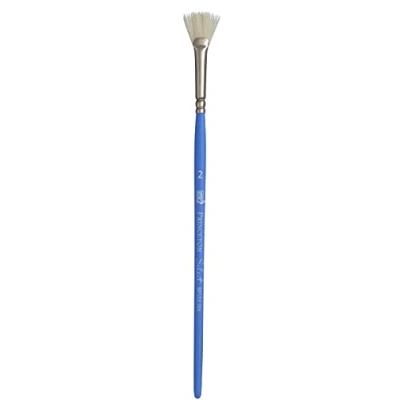 Imagen de Princeton Artist Brush Select Sintético Mango Corto Cerda Abanico Nº 2, Azul, Fan Natural 2