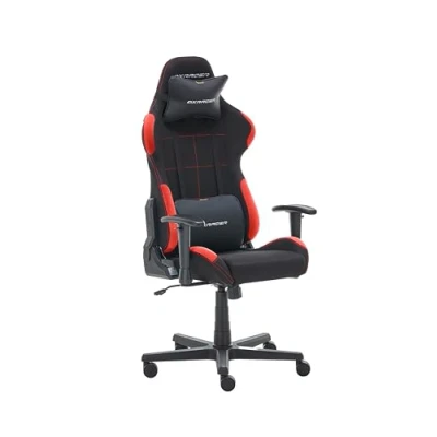 Imagen de Robas Lund DX Racer 1.2 Silla de Gaming, Funda Tela, Rojo/Negro, B/H/T: ca. 65/121 131/65 cm