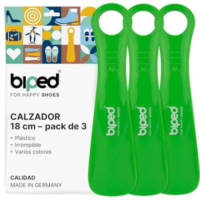 Imagen de biped juego de 3 calzadores plástico calzador 18 cm fabricación alemana z1570(verde)