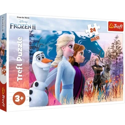 Imagen de Trefl Magische Reise, 24 Maxi Elementi, dai 3 Anni in su Puzzels, Color viaggio magico, Disney Frozen 2 (14298)