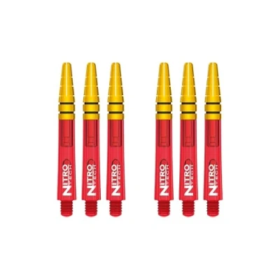 Imagen de RED DRAGON Nitrotech tallos de dardos intermedios rojos y dorados, 2 juegos por paquete (6 en total)
