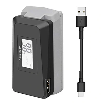 Imagen de LYONGTECH LCD Cargador de Batería USB con QC3.0 para dji Mini 2, SE Drone, Carga Hub Accesorios