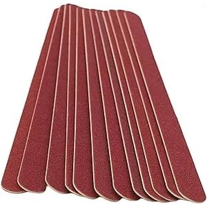 Imagen de GOOD STUFF limas para uñas profesionales de madera y papel lija Paquete 10 manicura 17 x 1,5 cm Ideal todo tipo Doble cara abrasiva.