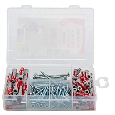 Imagen de fischer Maletin Uni Duopower 6/8 plus Tornillos 538622, Neutro, 160 uds