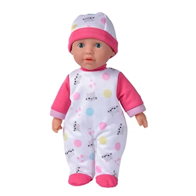 Imagen de Simba Laura Cutie 105140004 Muñeca de Cuerpo Blando con Ojos para Dormir en Lindo Pelele Gatito, 5 Sonidos, 30 cm, a Partir 12 Meses