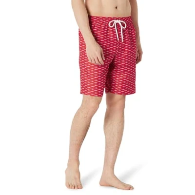 Imagen de Amazon Essentials Traje de Baño 23 Cm Secado Rápido Hombre, Lila Rojo Crocodiles, L