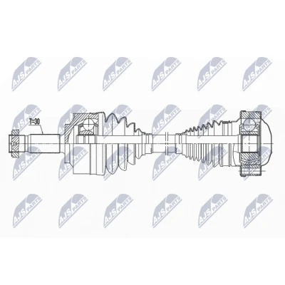 Imagen de NTY NPW ME 126 Árbol de transmisión Eje delantero, izquierda, derecha 615 102 MERCEDES BENZ: Vito Bus, Viano norauto, oscaro, mister