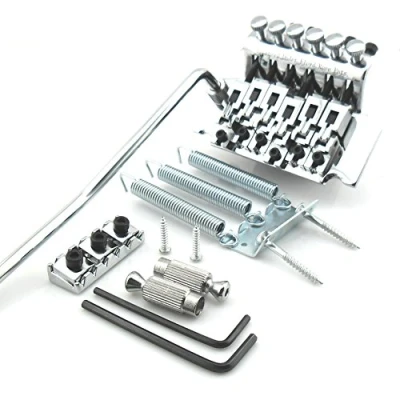 Imagen de Buwico Floyd Rose Lic Ibanez Edge Style Palanca de trémolo doble cierre para guitarra, plata
