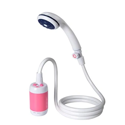 Imagen de Laserbeak Camping Ducha portátil al Aire Libre de Mano eléctrica, Flujo Agua Ajuste Puestos, 4800 mAh batería Recargable, para válvula Control （Rosa）