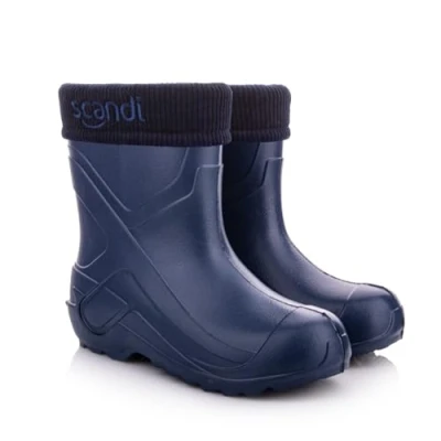 Imagen de LEMIGO Botas de Lluvia Para Niños con Aislamiento Fieltro Cálido Negro Azul Rosa 24 37 EU (Azul Marino (inscripción monocolor), numeric_33)