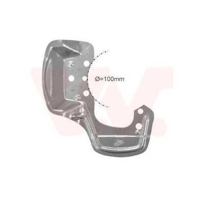 Imagen de VAN WEZEL 3778372 Chapa Protectora de Disco Freno con soporte Eje delantero, derecha