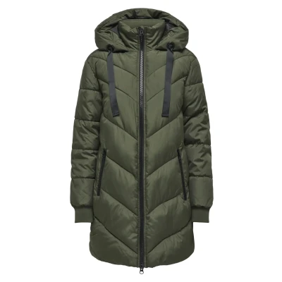 Imagen de JDY Jdyskylar Padded HOOD Jacket Abrigo de invierno, Mujer, Talla: XXL, Forest night