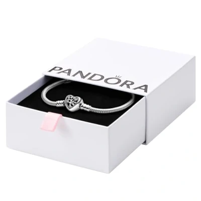 Imagen de Pandora Pulsera de cadena serpiente con diseño árbol genealógico cierre en forma corazón, 16