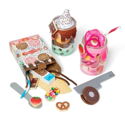 Imagen de Melissa &amp; Doug Make a Shake Haz un batido en Tarro con el Juego de imitación Reutilizable Comida para niños y niñas Partir 3 años