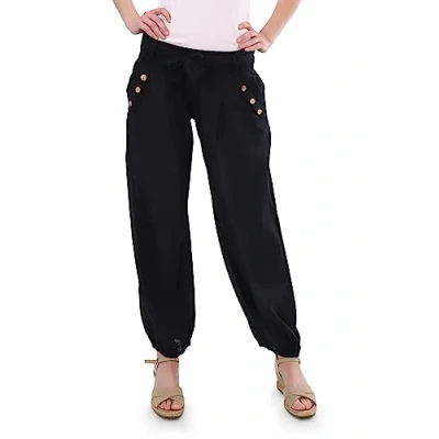 Imagen de Malito Pantalones Bombachos de Mujer Casuales para la Playa y Todos los días harén Aladdin 3418 Negro