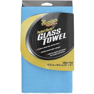 Imagen de Meguiar&#039;s Clarity Glass Towel X210300 Toalla de Microfibra para Cristales, 40,6cm x 40,6cm, Azul