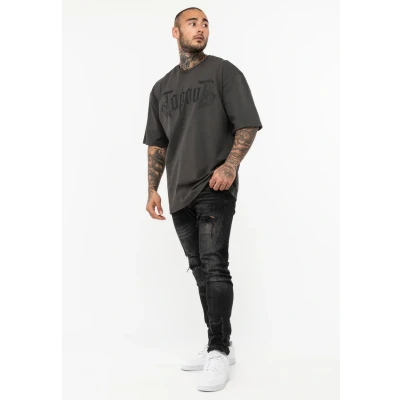 Imagen de Tapout Simply Believe Camiseta estampada, Hombre, Talla: Medium, Grey black