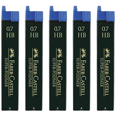 Imagen de Faber Castell Super Polimer 120700 Minas finas (5 unidades, 0,7 HB)