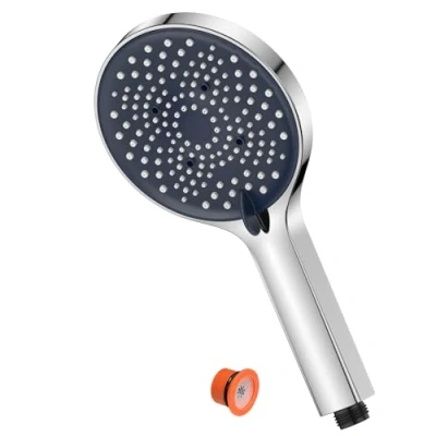 Imagen de Alcachofa de Ducha, YEAUPE Ducha 6 tipos chorro, grande Modos (130 mm diámetro), Alta Presión, Cromo