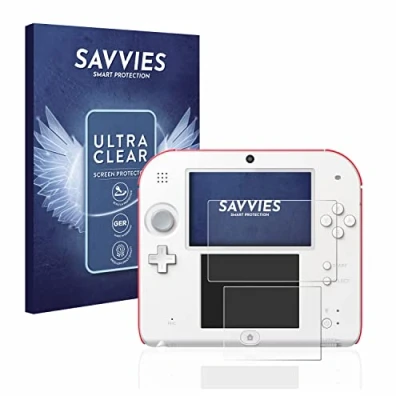 Imagen de savvies Protector Pantalla para Nintendo 2DS (18 Unidades) Película Ultra Transparente