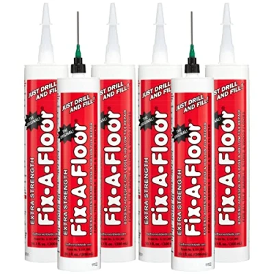Imagen de Fix A Floor Kit de inyector microprecisión todo en uno, para reparación rápida azulejos sueltos/huecos y crujientes, madera, LVT laminado. Incluye 2 adaptadores jeringa puntas