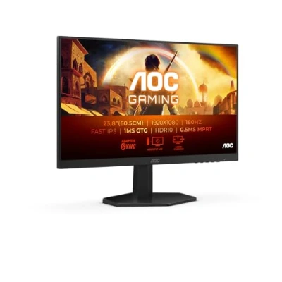 Imagen de AOC Gaming 24G42E Monitor FHD de 24 Pulgadas, 180 Hz, 1 ms, FreeSync Prem., G Sync Comp., HDR10 (1920x1080, HDMI, DisplayPort) Negro Gris