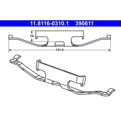 Imagen de ATE 11.8116 0310.1 Muelle, pinza de freno
