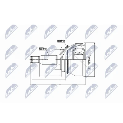 Imagen de NTY NPZ MS 038 Junta Homocinética MITSUBISHI: PAJERO 3