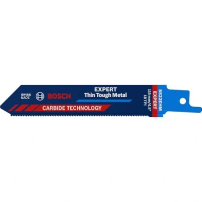 Imagen de Bosch Professional 1x Hoja de Sierra sable Expert `Thin Tough Metal` S 522 EHM (para Láminas acero inoxidable, Longitud 115 mm, accesorios sable)
