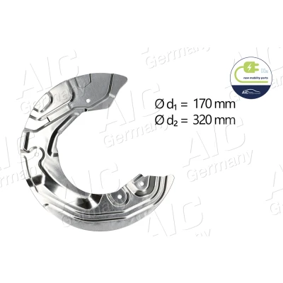Imagen de AIC 55738 Chapa Protectora de Disco Freno Eje delantero, izquierda BMW: 3 Coupé, Touring, 2 Coupé