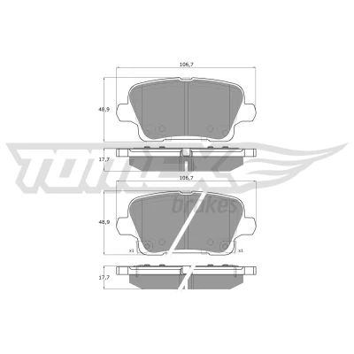 Imagen de TOMEX brakes TX 19 12 Juego de pastillas freno Eje trasero con contacto avisador desgaste accesorios OPEL: Insignia B Grand Sport