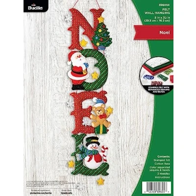 Imagen de Bucilla Felt Wall Hanging Applique Kit Noel 89655E