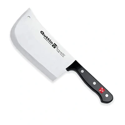 Imagen de Quttin Macheta Cocina Profesional, Cuchillo Carniceria Hoja de Acero Inoxidable. Mango Polioximetileno POM, Sybarite Negro 17,5 cm