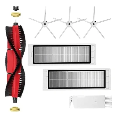 Imagen de Kit de Accesorios para Aspirador Xiaomi Roborock S5 Max S6 Pure MaxV S50 S51 S55 S60 S65 S6, 1 Cepillo Principal, 3 Lateral, 2 Filtro HEPA, Herramienta Limpieza